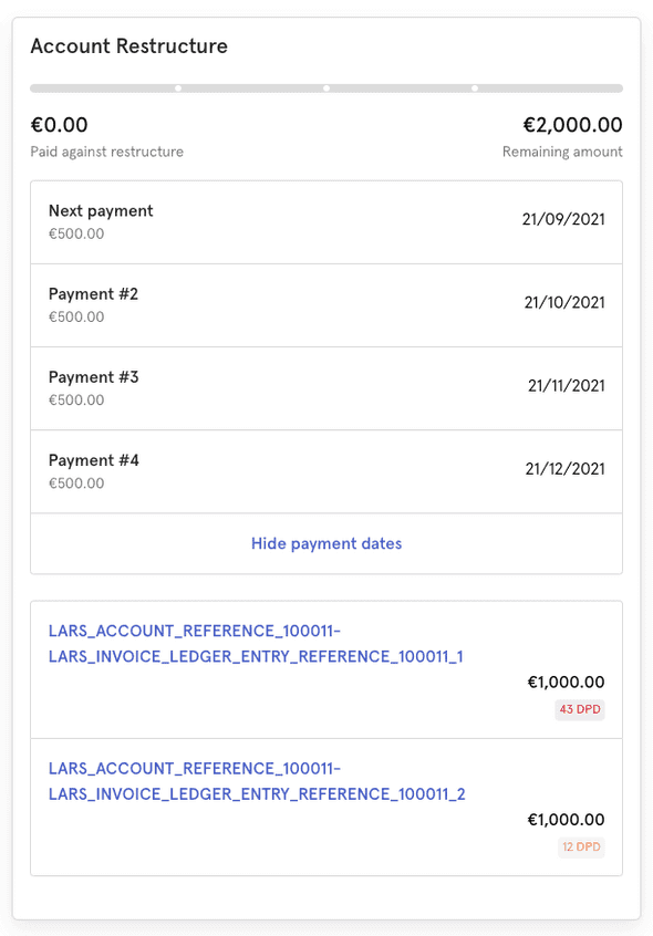 Account Restructured