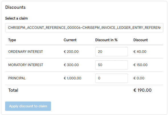 Account Discount Configuration