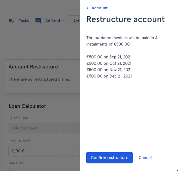 Account Restructure Simulation